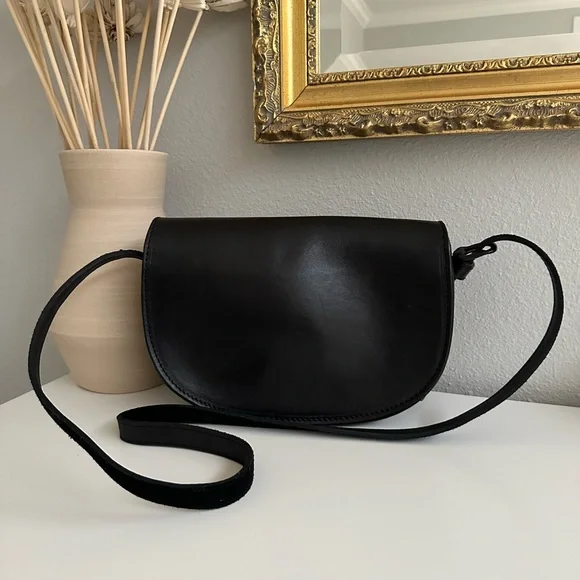 BLACK LEATHER SADDLE HORSE BIT SHOULDER/CROSSBODY BAG - Picture 2 of 7